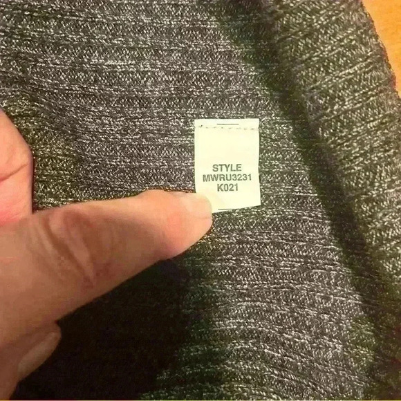 Claiborne Men’s Thin Cable Knit Full Zip Top & Bottom Gray Cardigan Size XXL New - Picture 7 of 9